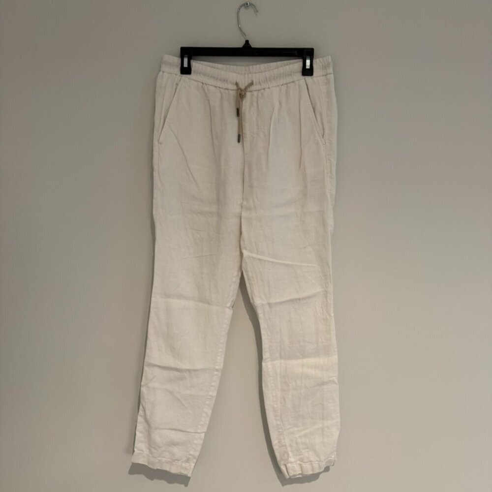 Boggi White Linen Pants Size Small Like New